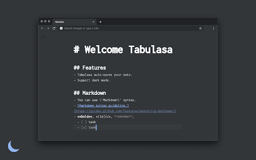Tabulasa screenshot