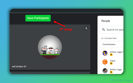 Participantes Meet - Lista de Presença screenshot