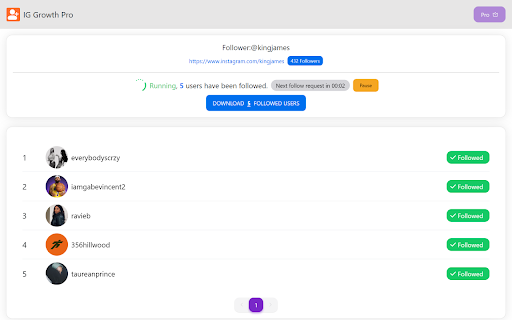 IG Growth Pro - Auto Follow & Unfollow screenshot
