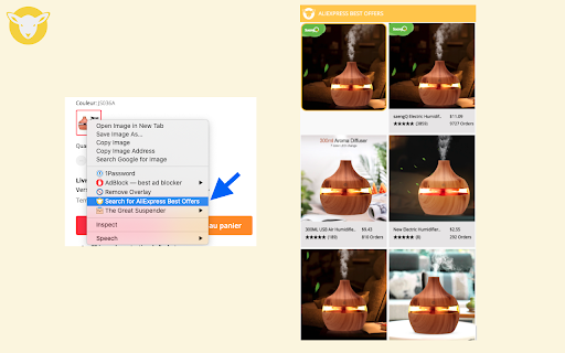AliExpress Image Search screenshot
