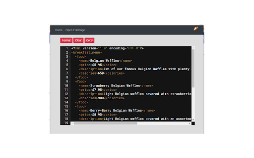 XML Formatter screenshot