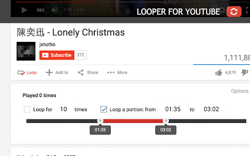 Looper for YouTube screenshot