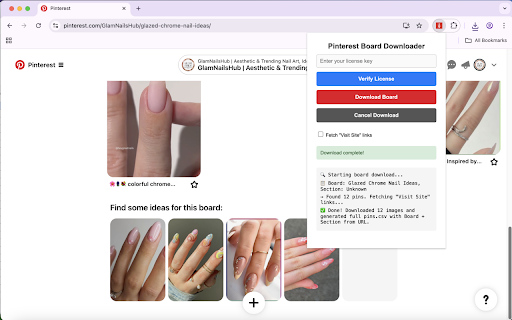 Pinterest Pin and Board Downloader screenshot
