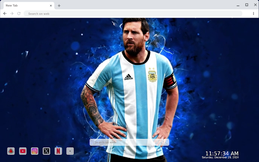 Lionel Messi in Argentina Jersey Live Wallpaper screenshot