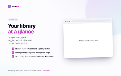 Le Chat Suite · File Chats, Save Prompts, Export Markdown screenshot