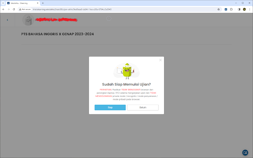 Sekolahku Secure Exam screenshot