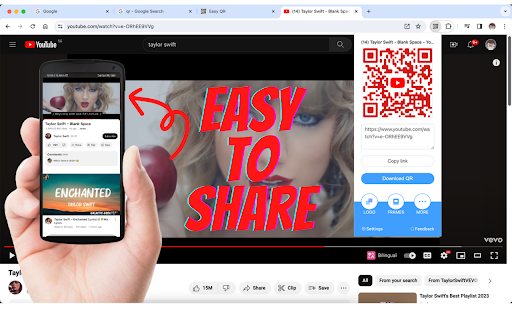 Easy QR screenshot