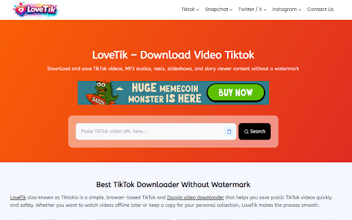 LoveTik - Download Video Tiktok screenshot