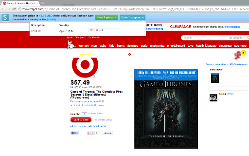 Shoptimate : automatic price comparison screenshot