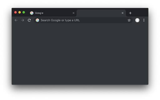 Empty New Tab Page screenshot