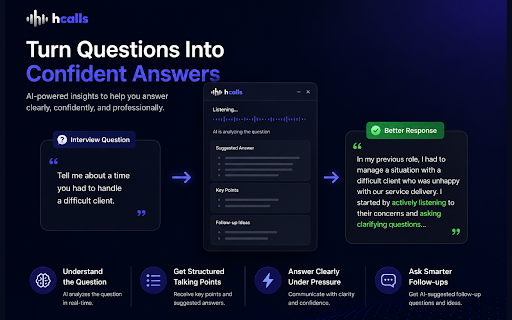 hCalls - Real-Time AI Interview Assistant & Copilot screenshot