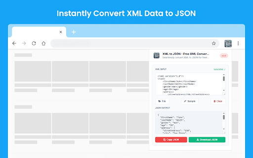 XML to JSON - Free XML Converter screenshot