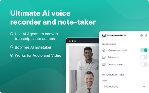 FuseBase PRO: AI Note taker, Meeting recorder and file sharing screenshot