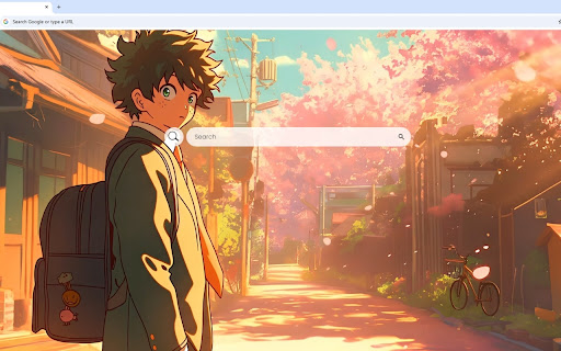 My Hero Academia Izuku Sakura Live Wallpaper screenshot