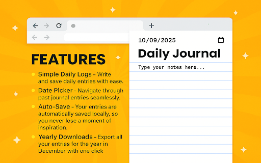 Chrome Daily Journal screenshot