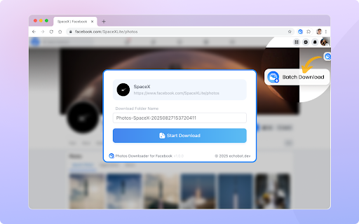 Photos Downloader for Facebook screenshot