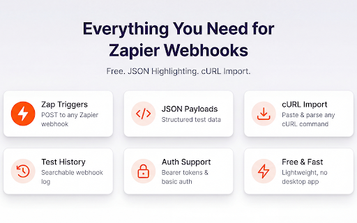 Zapier Webhook Tester - Debug & Test Zap Automation Triggers screenshot