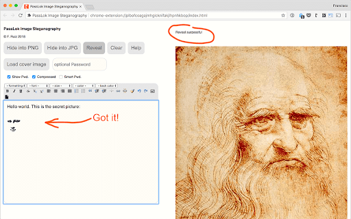 PassLok Image Steganography screenshot