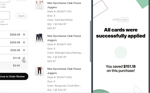ArbitrageCard screenshot