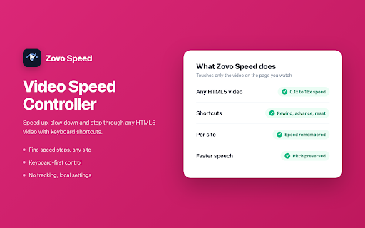 Zovo Speed - Video Speed Controller screenshot