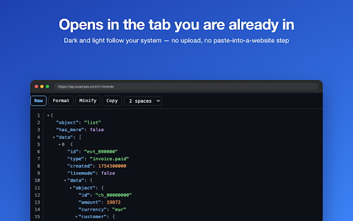 JSON Beautifier screenshot