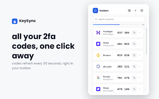KeySync - 2FA Authenticator screenshot