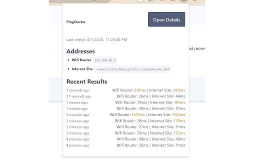 PingDoctor screenshot