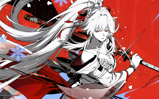 Hiyuki Dance of Red Snow (WuWa) Live Wallpaper screenshot