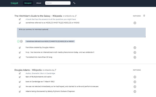 SnippIt : Your Research Assistant screenshot
