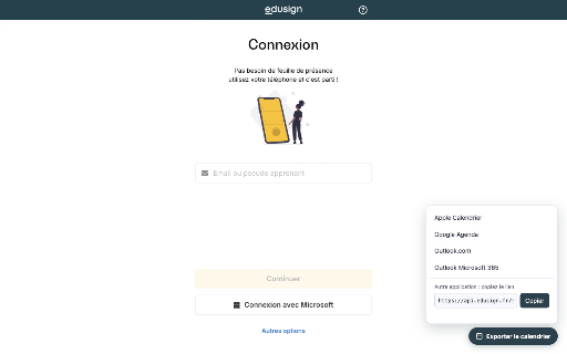 Agenda Sync pour Edusign screenshot