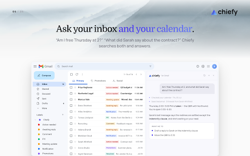 Chiefy - AI Email Assistant screenshot