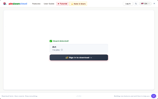 PinDownCloud – Pinterest Bulk Downloader screenshot