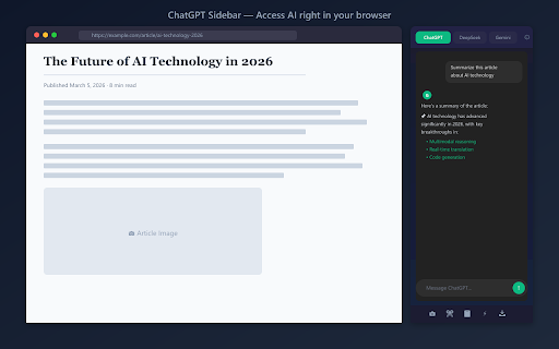ChatGPT Sidebar screenshot