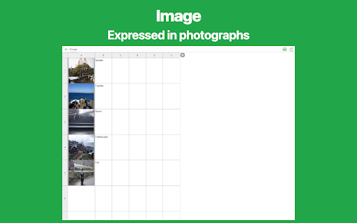Simple Table - Note as table screenshot