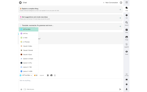 Smart Sidebar: Chat GPT, Claude & DeepSeek screenshot