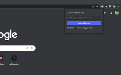 Discord Token Login screenshot