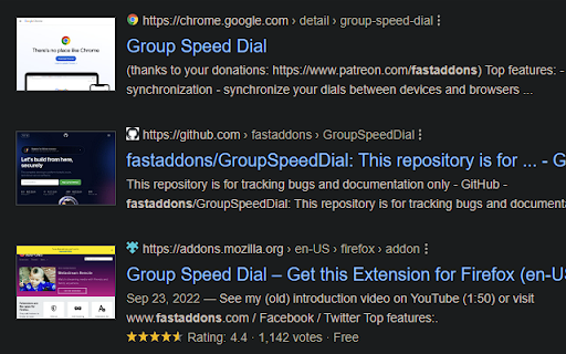Search Result Previews screenshot