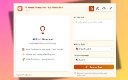 AI Roast Generator - by AIFreeBox screenshot