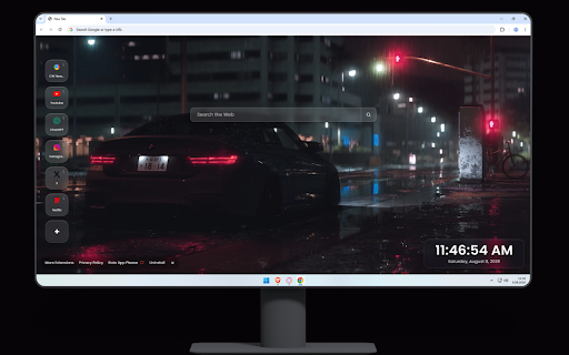 BMW M4 Night Rain Live Wallpaper screenshot