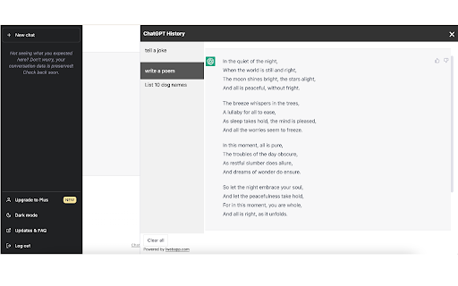 Auto-save ChatGPT History screenshot