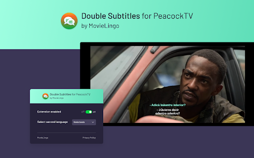 Double Subtitles for Peacock TV by MovieLingo screenshot