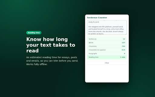 Sentence Counter screenshot