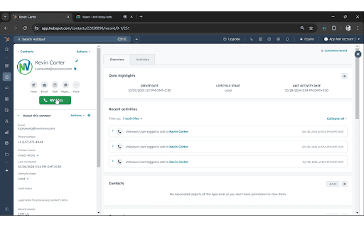 Novelvox-Amazon Connect CTI Connector for HubSpot screenshot