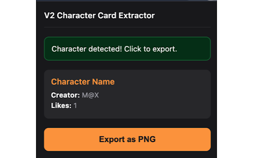 V2 Character Card Extractor screenshot