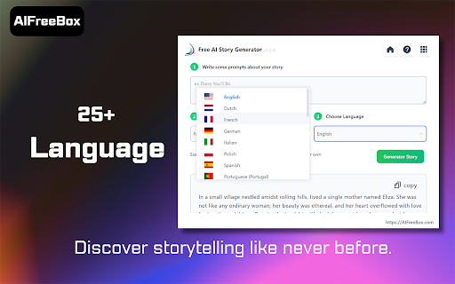 Free AI Story Generator: AIFreeBox screenshot