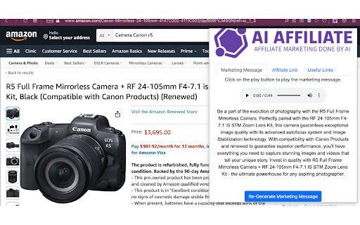 AI Amazon Affiliate Powered With Chat GPT screenshot