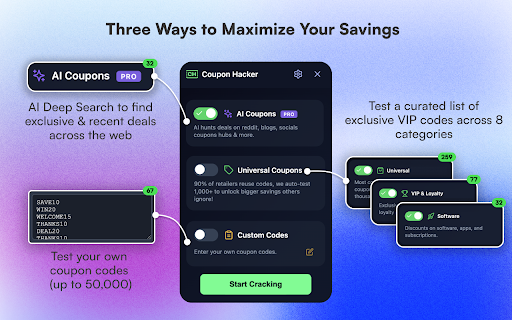 Coupon Hacker: Automatic AI Coupon Finder screenshot
