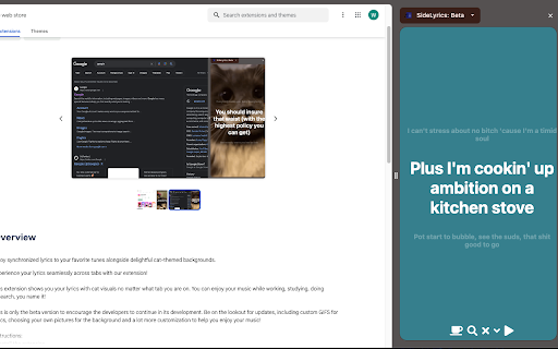 Spotify Side Lyrics screenshot