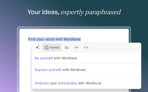 Wordtune: AI Paraphrasing and Grammar Tool screenshot