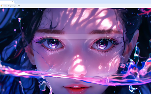 Anime Girl Purple Water Live Wallpaper screenshot